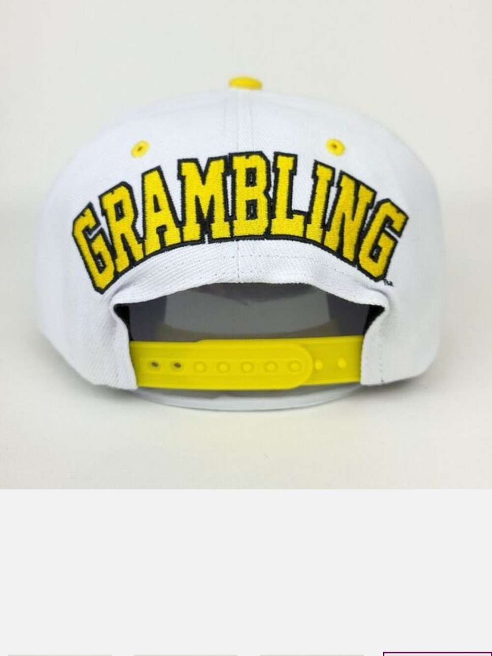 NWT Men's Mitchell & Ness White and Gold Grambling Tigers Snapback - Picture 7 of 7